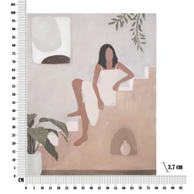 OBRAZ NA PŁÓTNIE LADY -A- 80X3,7X100 cm
